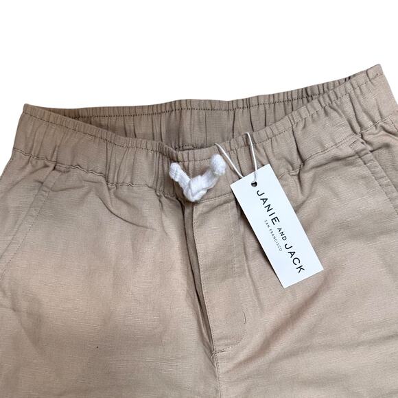 JANIE AND JACK Boys Linen Cotton Pull-on Dress Pants in Jack Khaki Size 10 NWT - Picture 6 of 6